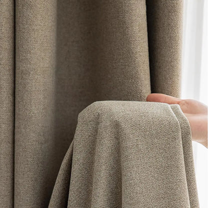 Blackout Curtains – Milk Tea Cotton Blend Room Darkening Drapes for Bedroom