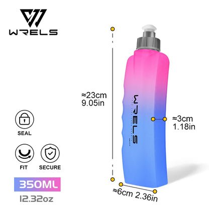 WRELS Running Water Bottle Handheld Sports PP Eco-Friend Water Bottle Portable Cycling Hiking Fitness Holding Sports Kettle