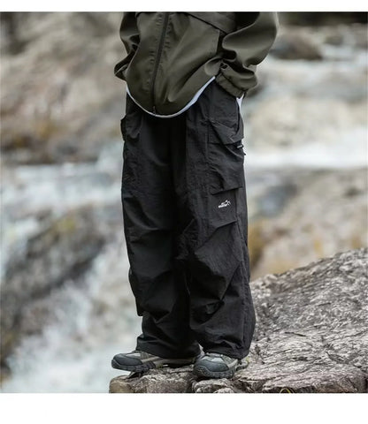 Vintage Baggy Hiking Cargo Pants Men Waterproof Casual Sport Jogging Sping Summer Parachute Pants Outdoor Wide Leg Trousers