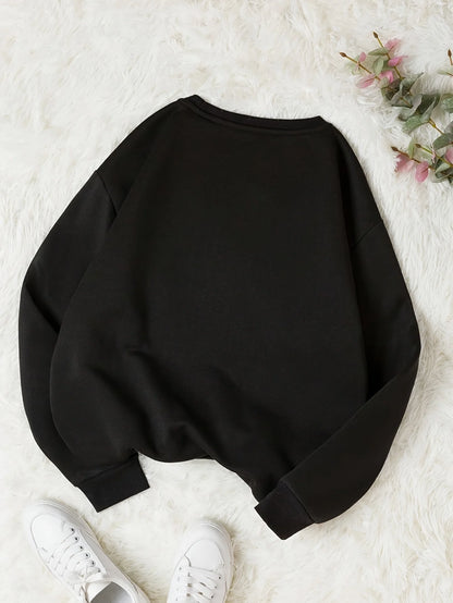 CLoose Sweatshirt Casual Long Sleeve Women Autumn and Winter Cartoon Bear Comfortable Pullover Crewneck Loose Female Clothes