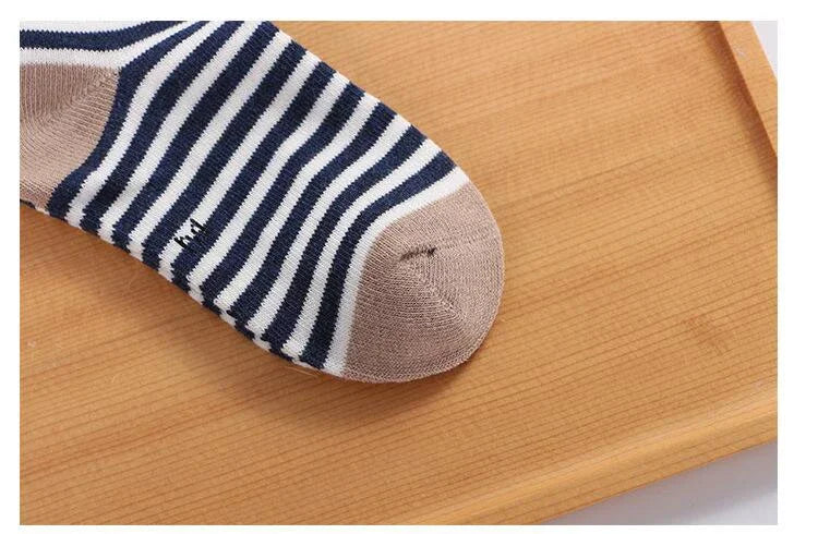 5 Pairs/Lot Kids Soft Cotton Socks Boy Girl Baby Infant Fashion Stripe Warm For Autumn Winter 0-6 Years Children Cartoon Sock