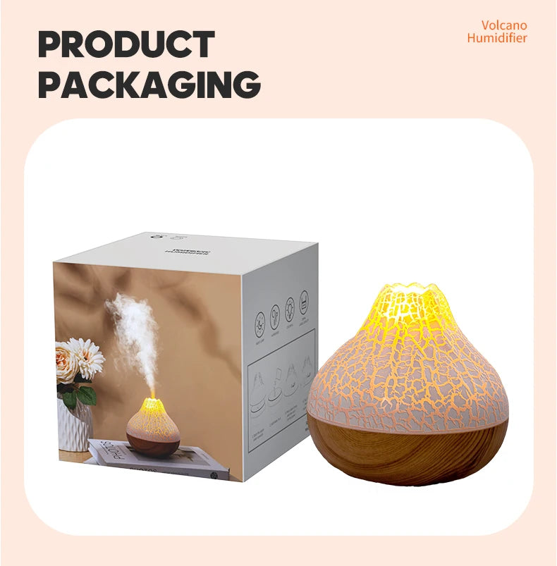 300ml USB Desktop Humidifier - Colorful Mist Diffuser  Air Purifier