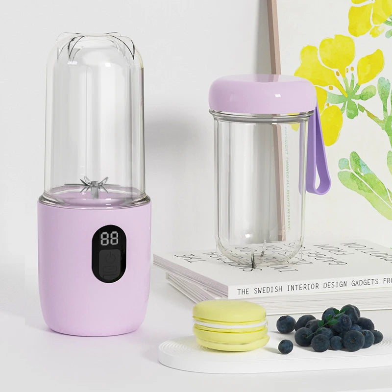 Portable USB Rechargeable Blender - Mini Juicer for Smoothies and Shakes