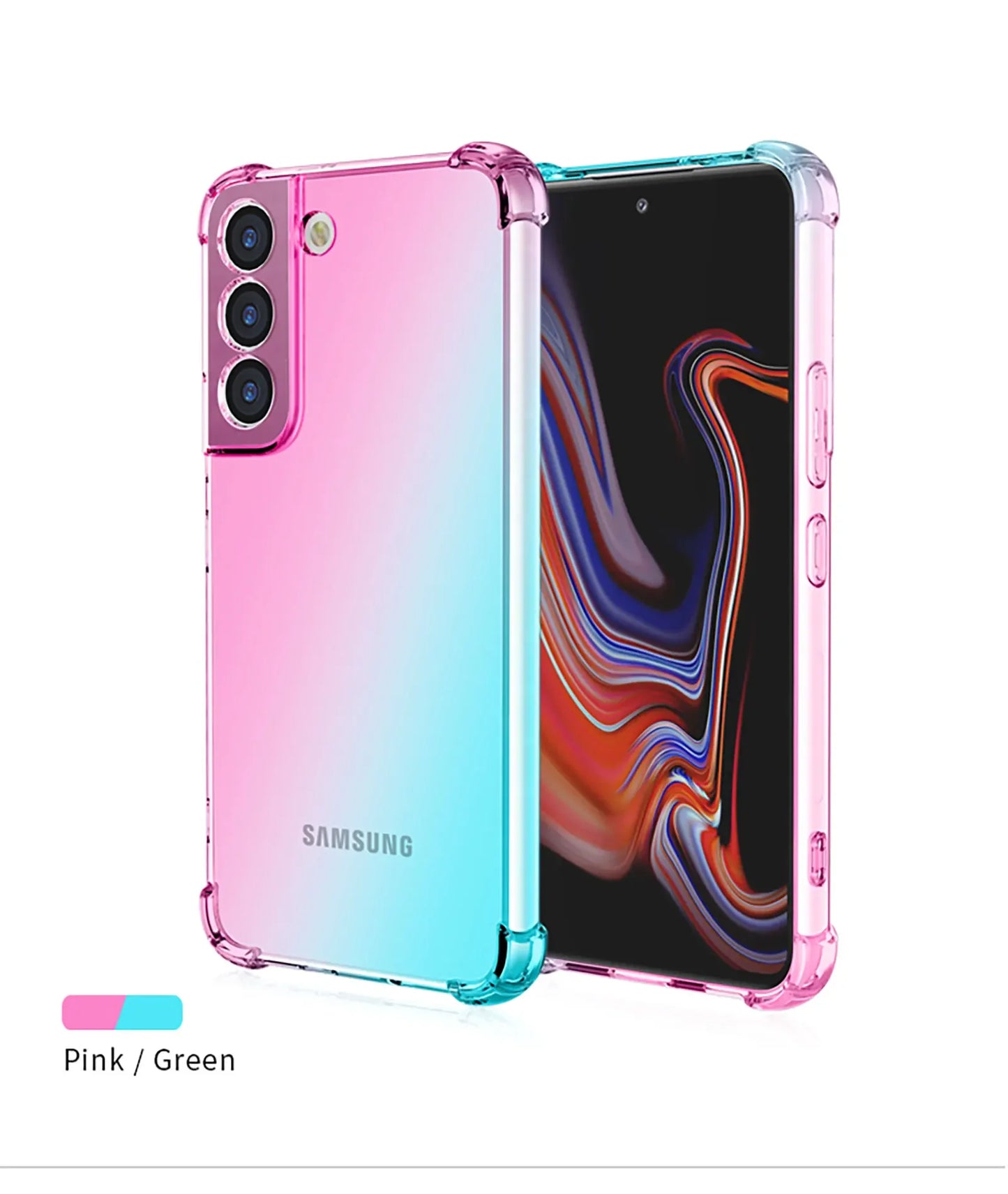 Gradient Airbag Shockproof TPU Case for Samsung Galaxy S26 Ultra S25 Edge S24 S23 FE S23 S22 Plus S21 Protective Cover Funda
