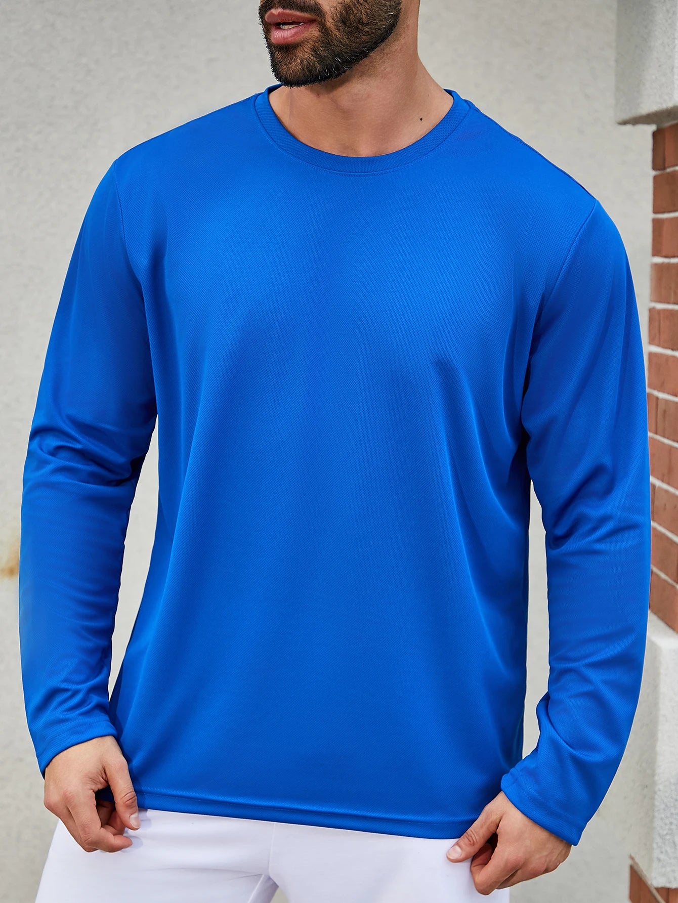 Men's Quick Drying T-Shirt - Long Sleeve Moisture Wicking Polyester Top