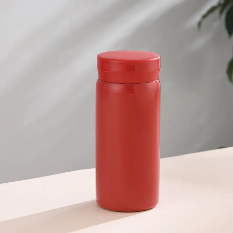 200ML/350ML Mini Thermos Cup Small Capacity Vacuum Flask Stainless Steel Pocket Cup Coffee Mug Kids Insulated Hot Water Bottle