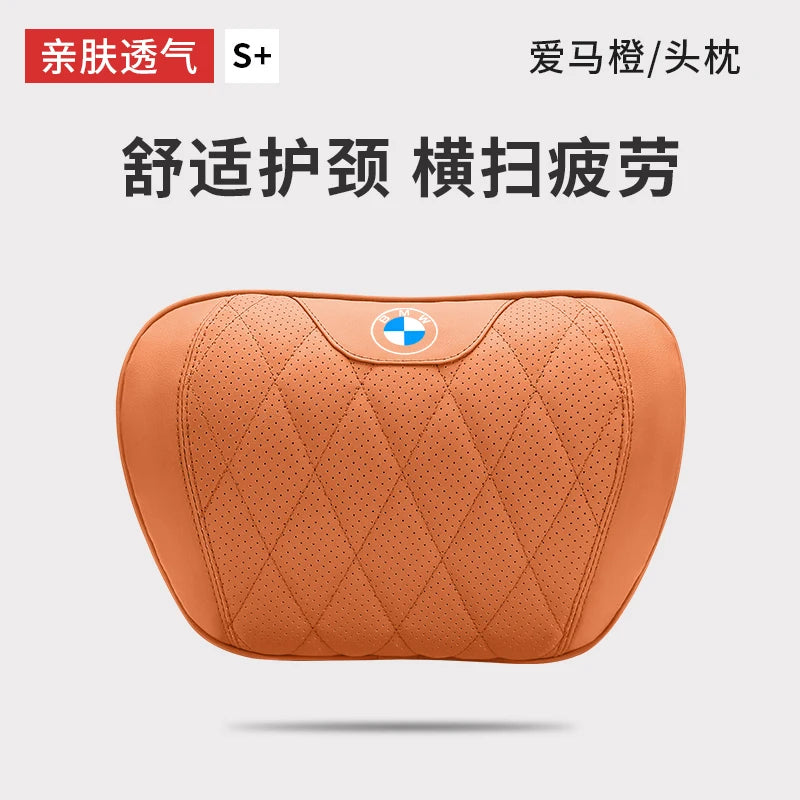 BMW Car Neck Pillow - Memory Foam Headrest Cushion | Waist Support Pillow