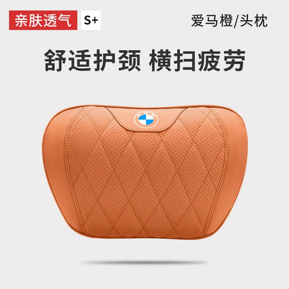 BMW Car Neck Pillow - Memory Foam Headrest Cushion | Waist Support Pillow