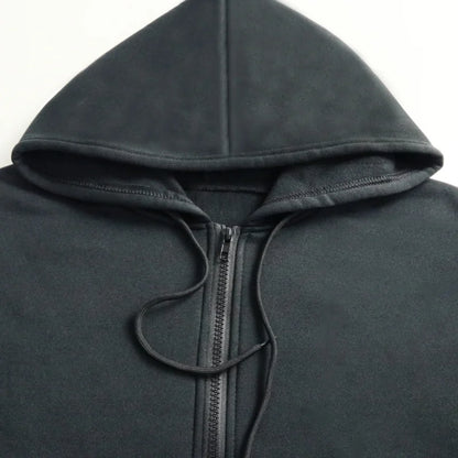 Women Zipper Hoodies Autumn Winter New Cute Cat Heatbeat Line Print Hoodies Hip Hop Streetwear Women Zip Up Jacket Coat Clothing