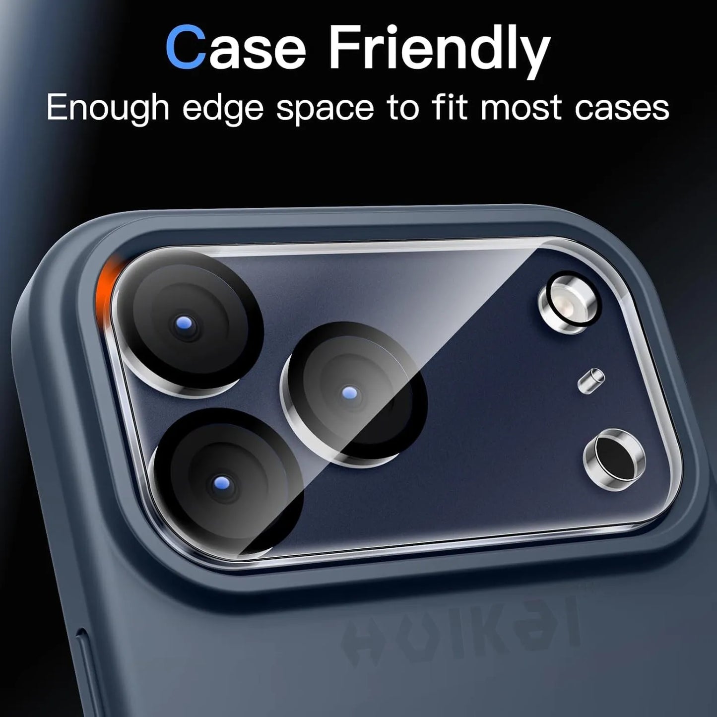 3 Pack For iPhone 17 Pro Max iPhone 17 Pro Camera Lens Protector Drop Protection Friendly 9H Transparent Tempered Cover Screen