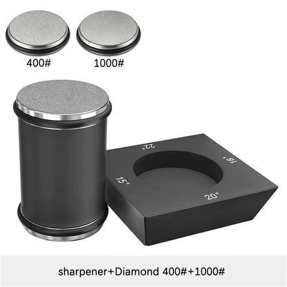 Rolling Knife Sharpener - 4 Angle Sharpening System With Diamond Whetstone Kit