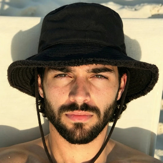 1pc Solid Color Vacation Bucket Caps with Large Eaves for Women Men,spring and Summer Outdoor Providing Sun Protectionsuitable