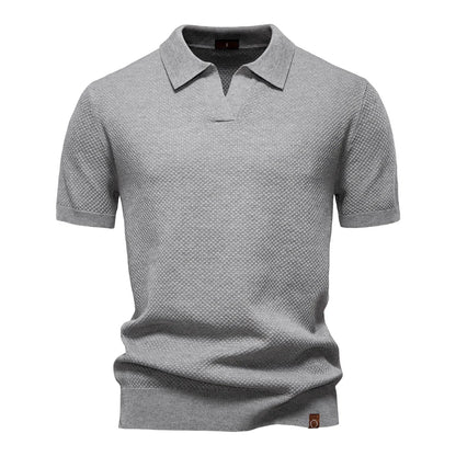 Men's Breathable Polo Shirt - Lightweight Stretch Short Sleeve Polo for Summer Casual Wear
