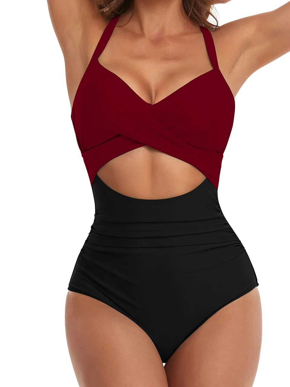 Strappy Hollow Out Swimwear Women 2026 Push Up Swimsuit Female One Piece Swimming Monokini Lady Padded Beachwear Bodysuit Summer