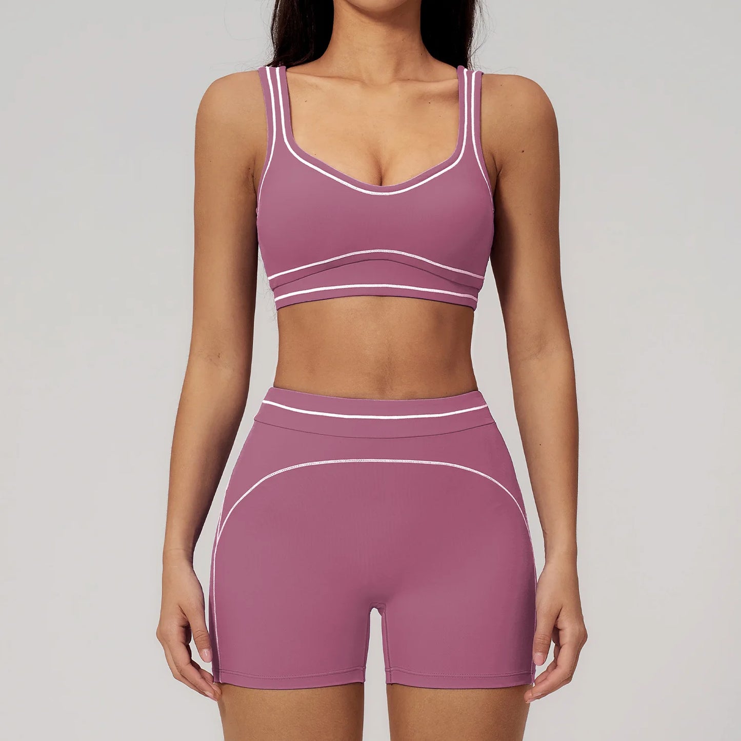 Fitness Suit 2PCS Yoga Set Women's Tracksuit Sports Outfits Gym Running Push Up Sportswear Legging Athletic Wear Workout Clothes