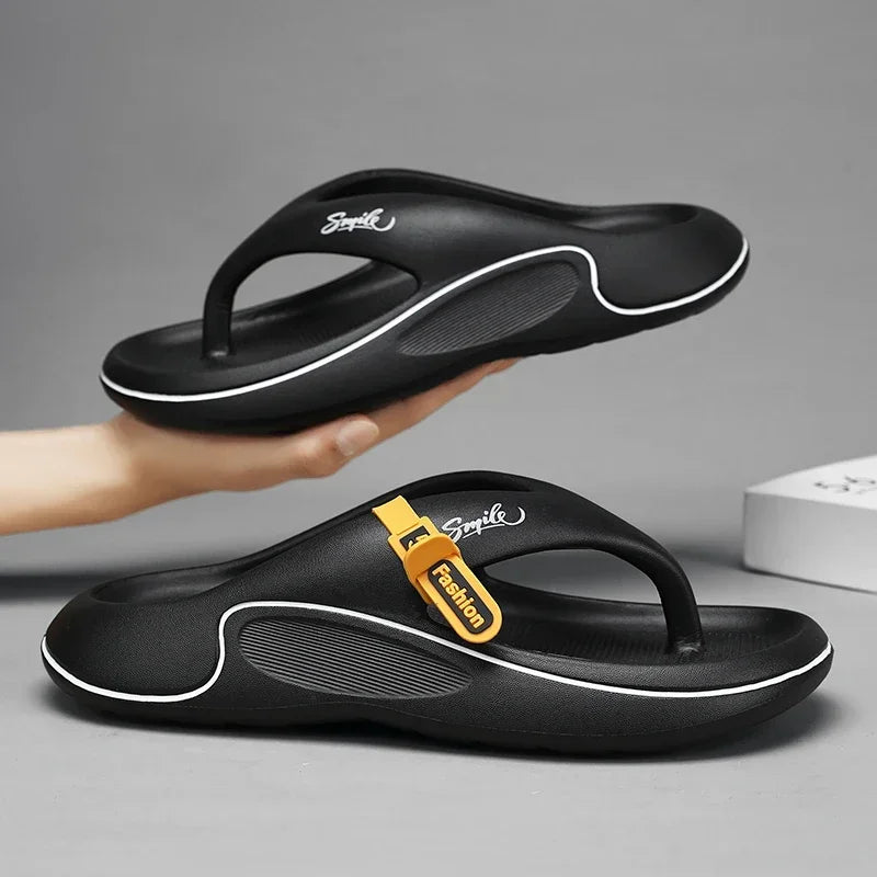 Men Platform Flip Flops Summer Thick Soft Sole EVA Slippers Outdoor Beach Sandals Anti-Slip Cloud Cushion Bathroom Slides Shoes