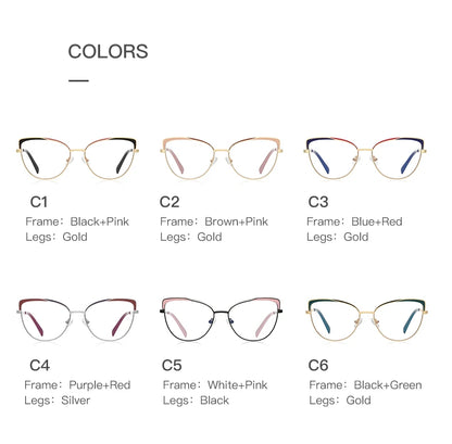 Photochromic Prescription Glasses Women Cat Eye Butterfly Frame Progressive Eyewear