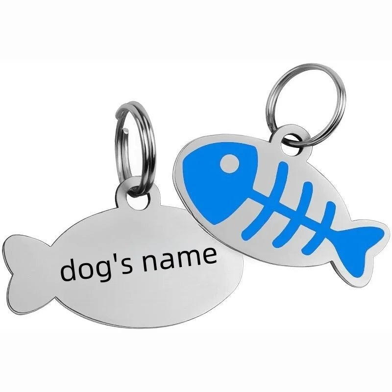 Free Engraved Pet Dog Tag Engraved Puppy Name Anti-Lost Custom Cat Id Tag Fashion Pet Kitten Nameplate Chihuahua Dog Accessories