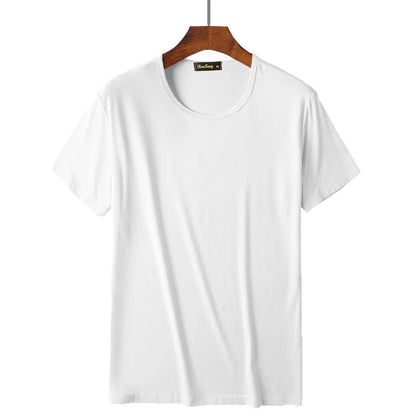 Men's Bamboo Fiber T-Shirt – Soft Breathable Round-Neck Top