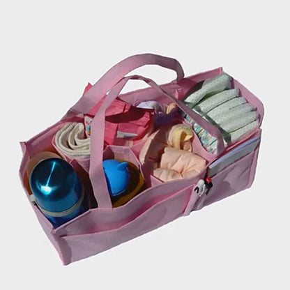 Portable Mummy Bag Bottle Storage Multi-Function Separate Bag Nappy Maternity Handbag Large Capacity Baby Tote Diaper Organizer