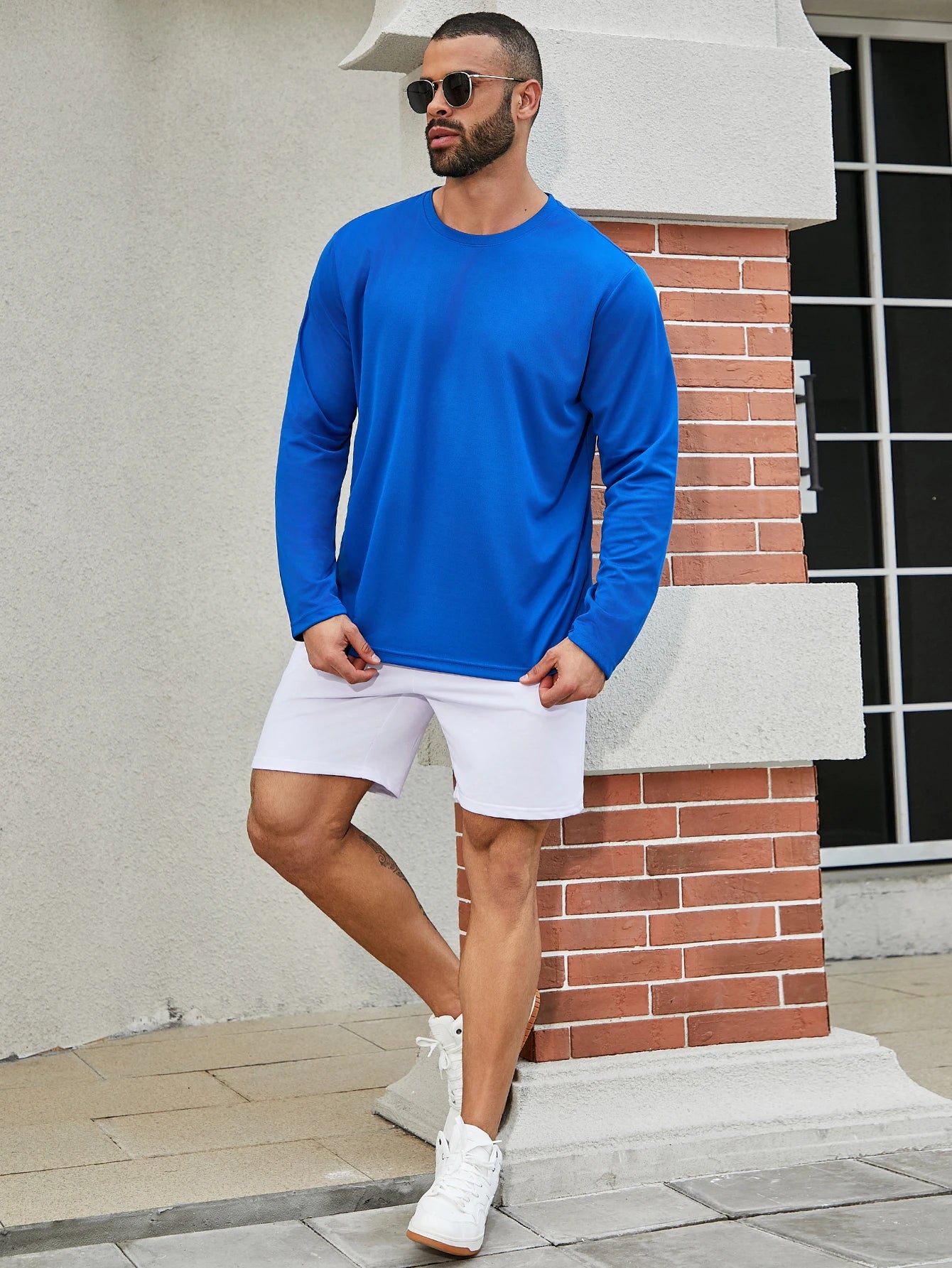 Men's Quick Drying T-Shirt - Long Sleeve Moisture Wicking Polyester Top