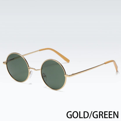 Polarized Round Sunglasses - Retro Metal Frame UV400 Protection Glasses for Driving & Fishing