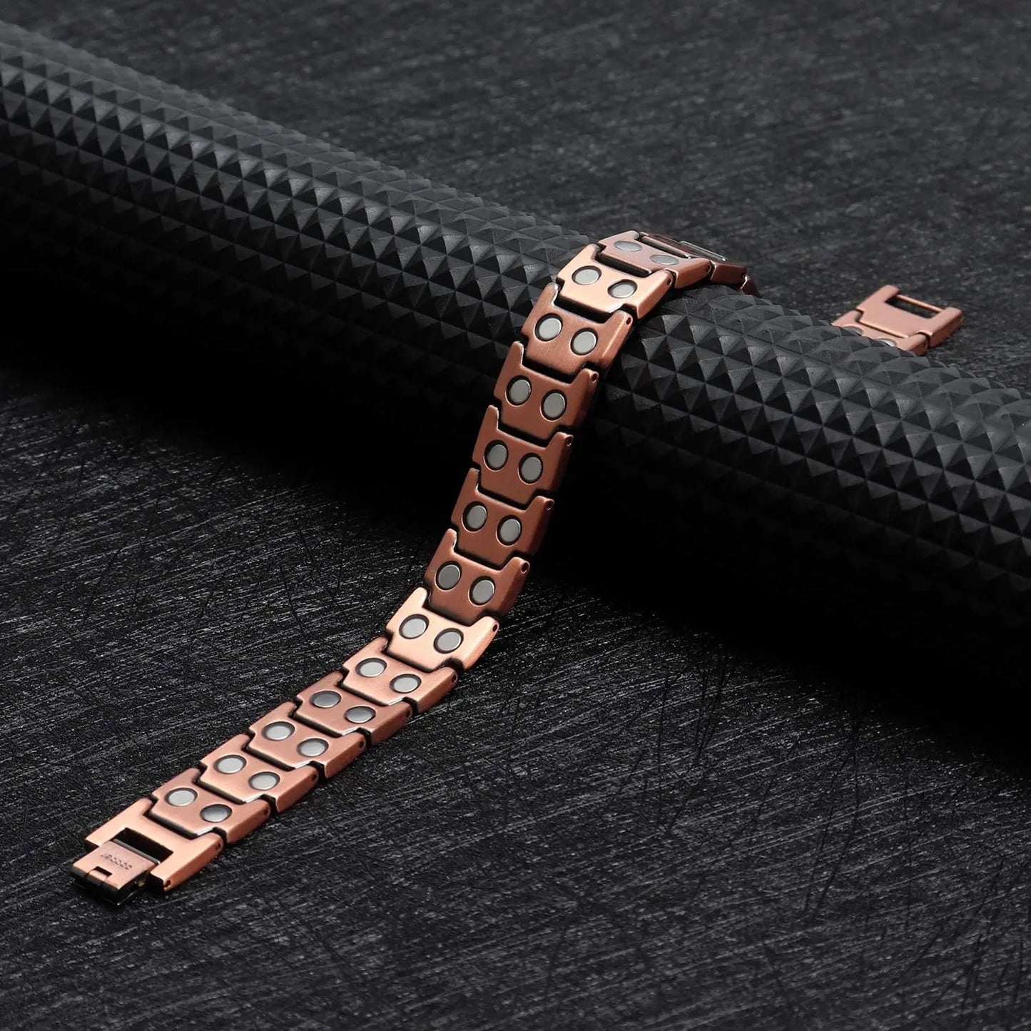 ARADOO Copper Bracelet for Men 100% Pure Copper Magnetic Link Bracelets Jewelry Gift with Adjustable Sizing Tool