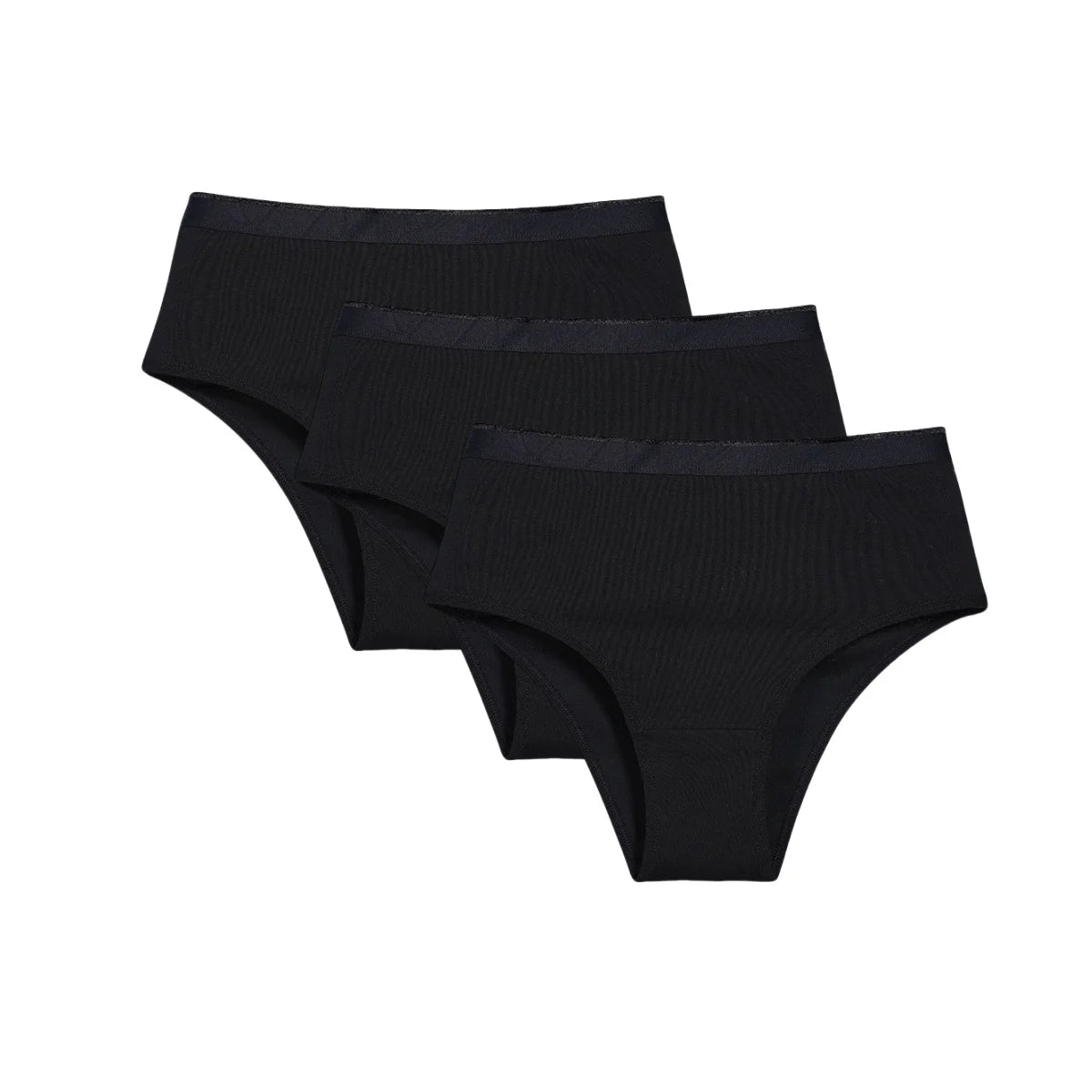 3Pcs/Set Women Cotton Panties High Waist Underwear Female Underpants Solid Color Soft Stretch Briefs Comfort Sexy Lingerie S-L