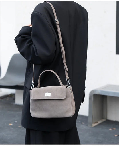 Genuine Leather Crossbody - Women's Soft Leather Messenger Bag With Zipper Closure