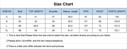 Autumn Winter Pajama Set for Women Sleepwear Knitted V-Neck Heart Print Loose Tops and Elastic Long Pants Sets Loungewear