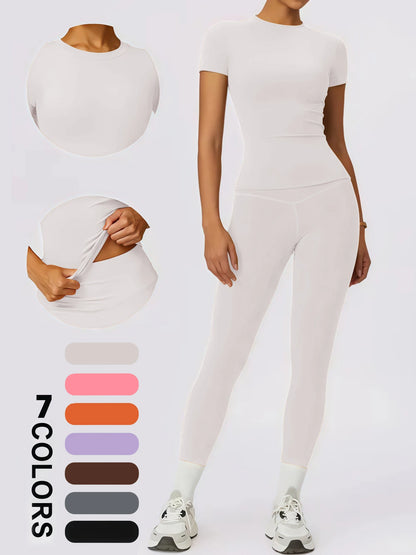 Women's Yoga Set, High-Quality Body-Fitting Quick-Dry Fitness Wear, Sport Yoga Two-Piece Set