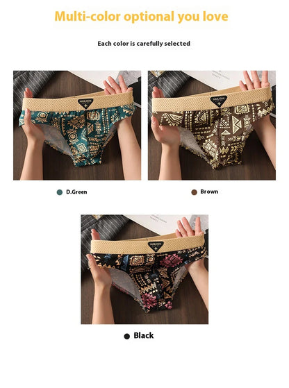 New Men's Triangle Underpants Fine Cotton Sexy Comfortable Underpants Teenage Underpants Boys Triangle Underpants Head Shorts