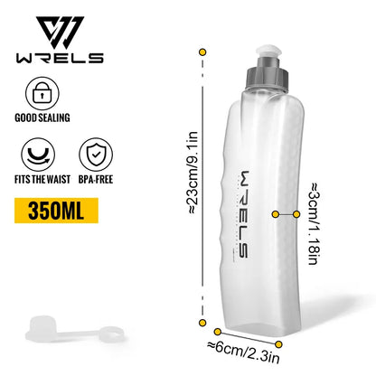 WRELS Running Water Bottle Handheld Sports PP Eco-Friend Water Bottle Portable Cycling Hiking Fitness Holding Sports Kettle