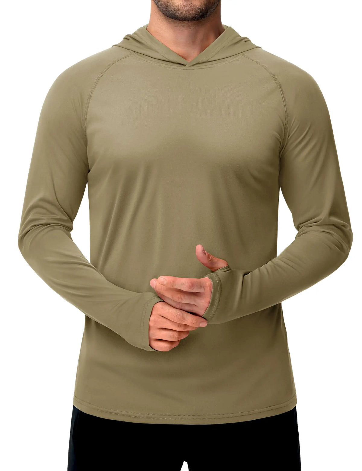 TACVASEN Sun Protection T-Shirts Mens Long Sleeve Hoodie Casual UV-Proof T-Shirts Breathable Lightweight Quick Dry T-Shirts Male