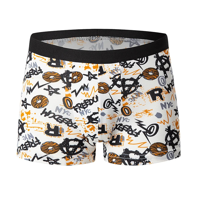 Mens 10-Piece Fashion Underwear Set - Comfortable Large Size Printed Boyshorts
