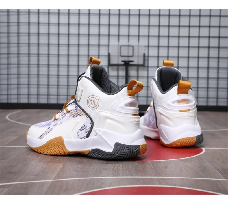 Kids Basketball Shoes - Boys Sneakers Non Slip Outdoor Sport Trainer Shoes