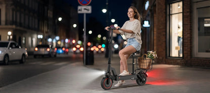 2026 New 500W 10inch Solid Tire Electric Bicycle with Basket 7.8AH Battery 22Miles Max Range 22MPH Max Speed Dua Shock Absorption Foldable Adult Ebike