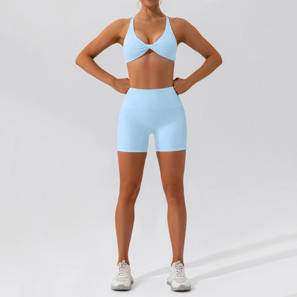 Women Yoga Suit - Quick Dry Gym Tracksuit With Long Sleeve Top & High Waist Leggings