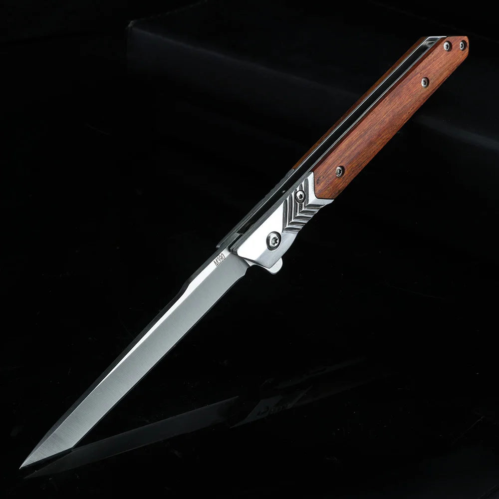 Wooden Handle Folding Fruit Knife - Sharp Camping Peeler for Fruits  Vegetables