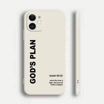 God's Plan Jesus Bible Verse Phone Case For iPhone 17 16 15 14 13 12 11 Pro Max Mini SE 7 8 Plus Shockproof Non-Slip Cover Funda