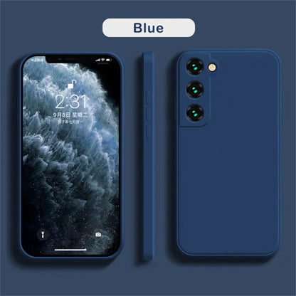 Official Silicon Phone Case For Samsung Galaxy S25 S24 S23 S22 S26 S21 Ultra FE Plus A15 A25 A16 5G Shockproof Back Cover Funda