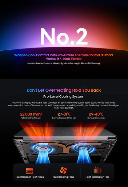 Blackview GamiBook 8 16 Inch Laptop - AMD Ryzen 7, 1920x1200 Display, Fast Charge Battery