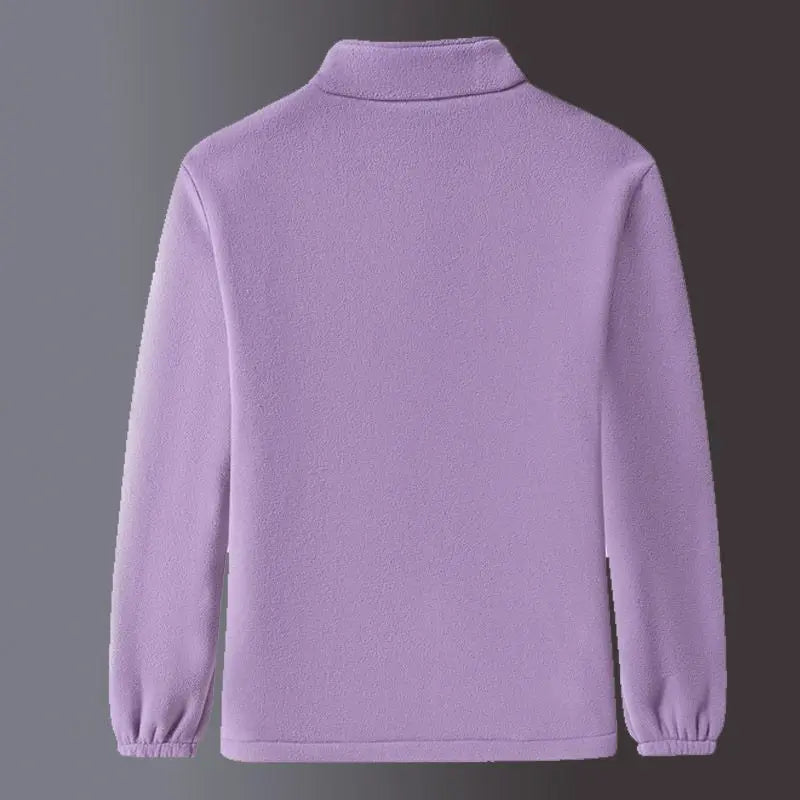 Woman Thickened Zipper Lamb Velvet Sweatshirt Casual Cardigan Embroidery Warm Stand-up Collar Loose Jacket Windproof Sweatshirt