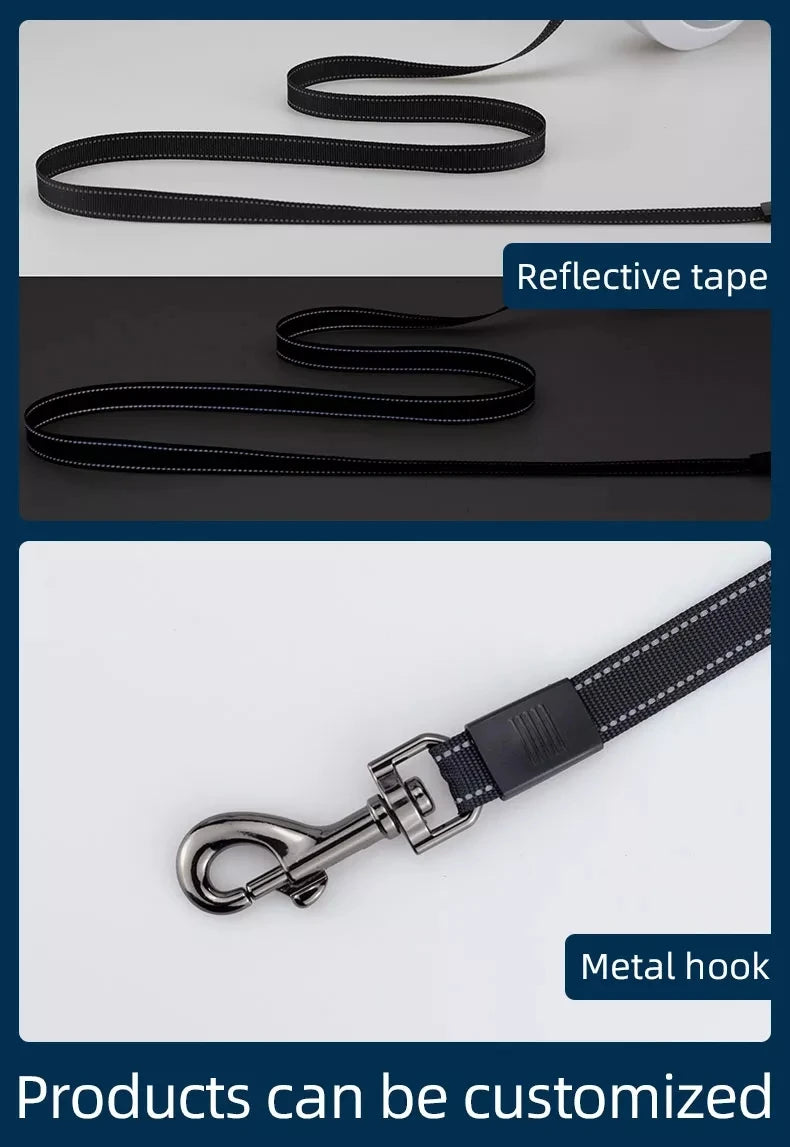 LED Light Dog Leash Auto Scaling Dog Walking Pet Accessories USB Charge Night Walking 5m