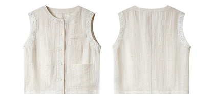VIMLY Linen Blend Pant Set Two Piece Old Money Style Woman Summer Outfits 2026 Sleeveless Vest Wide Legs Pants Lady Suit A0820