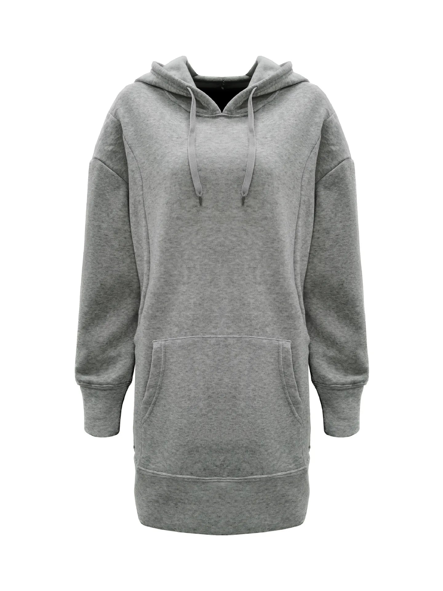 Oversized Hoodie Dress Women Loose Long Sleeve Pocket Drawstring Sweatshirt Dress Casual Streetwear Daily Wear Warm Pullover