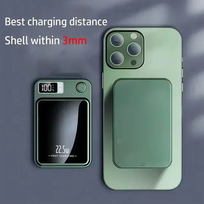 Lenovo 500000mAh Portable Magnetic Wireless Power Bank Fast Charger For Magsafe Auxiliary Battery For iphone Huawei Samsung 2027