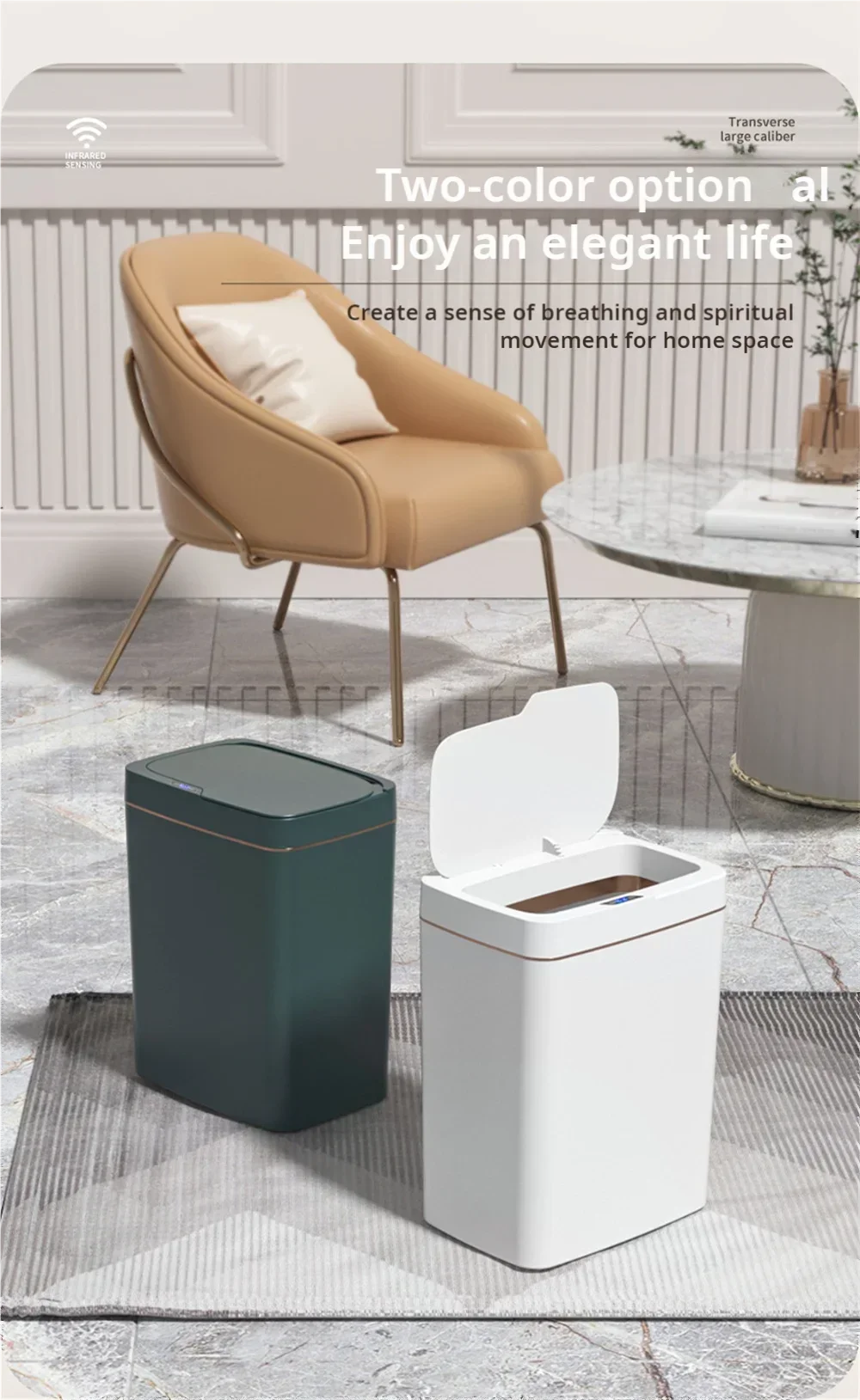 Automatic Trash Can with Lid - Odor-Reducing Kitchen Bin 2025 NEW