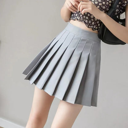2024 New Sexy Women Pleated Skirts High Waist Summer Vintage Mini Skirts Korean Tennis Student White Designed Dance Skirt