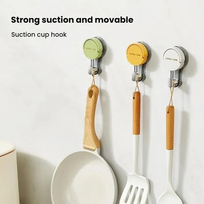 Wall Mounted Vacuum Suction Cup Hook - No-Drill Removable Key  Towel Hanger for Bathroom  Kitchen - ZOOMNSTORE